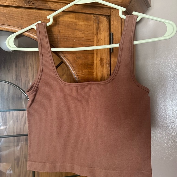 Brown Cropped Tank Top. MUST BE BUNDLED (T) - Picture 3 of 5